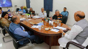 Raksha Mantri Shri Rajnath Singh reviews Ministry of Defence action plan to deal with COVID-19