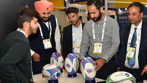 SPORTS MINISTER HONOURED WITH RUGBY WORLD CUP BALL
