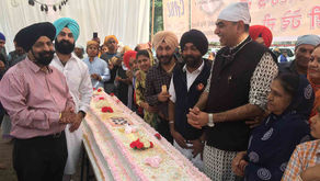 Gurupurab Celebration : 550 Kilo Cake prepared at Gurdwara Sahib, Sector 19, Chandigarh