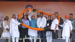Rajnath Singh addressed a huge gathering at Sector 34 Chandigarh