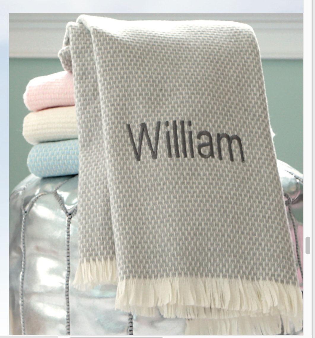 Cotton Blend Fringe Grain of Rice Blanket