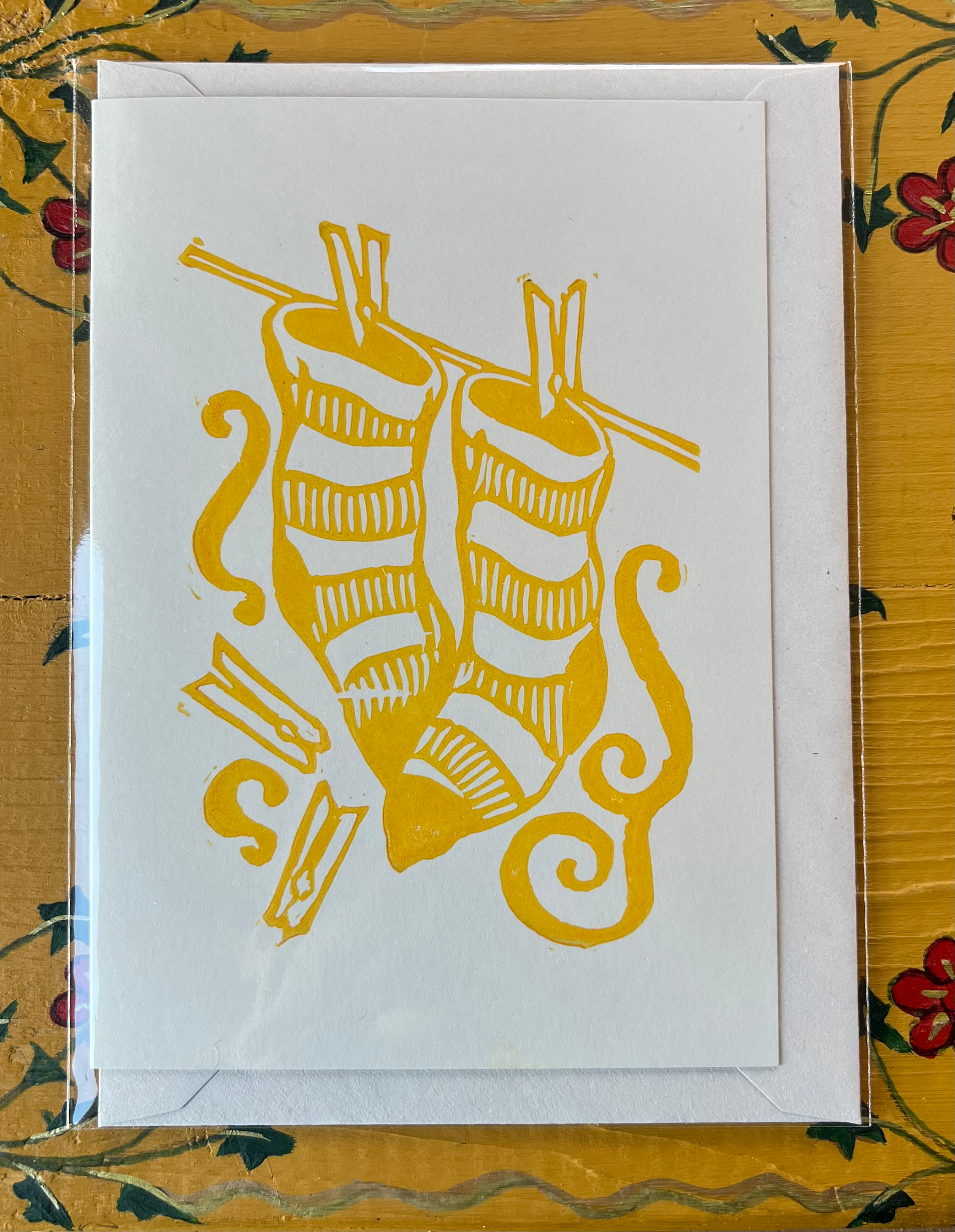 Handmade Card- Socks 