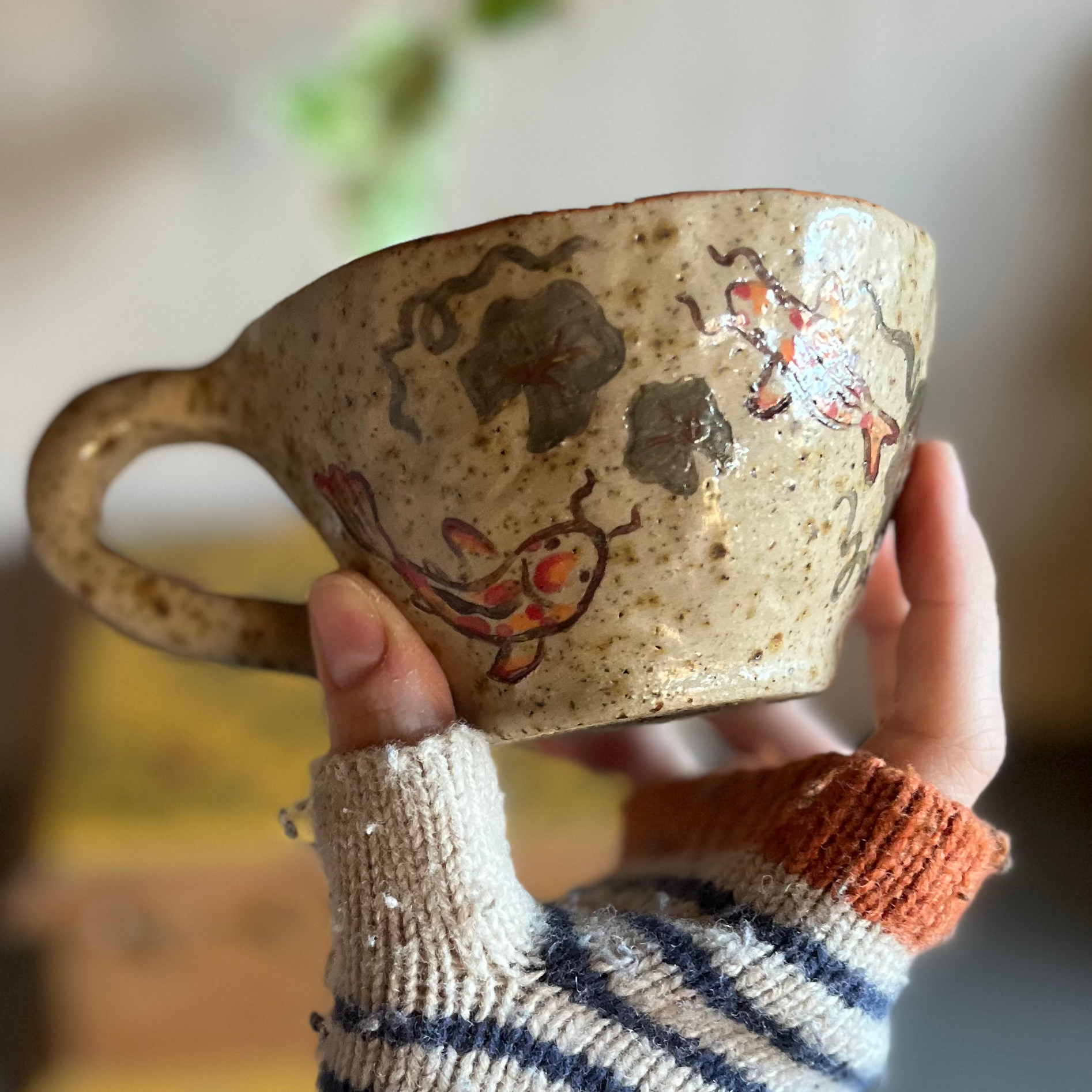 Handmade Ceramic Mug- Koi Fish 
