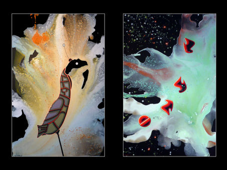 2 huiles sur toile de Bc. PIERRON