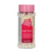 Pearls Large White – 70 g – Perles en Sucre Blanches pour Décoration Gâteaux
