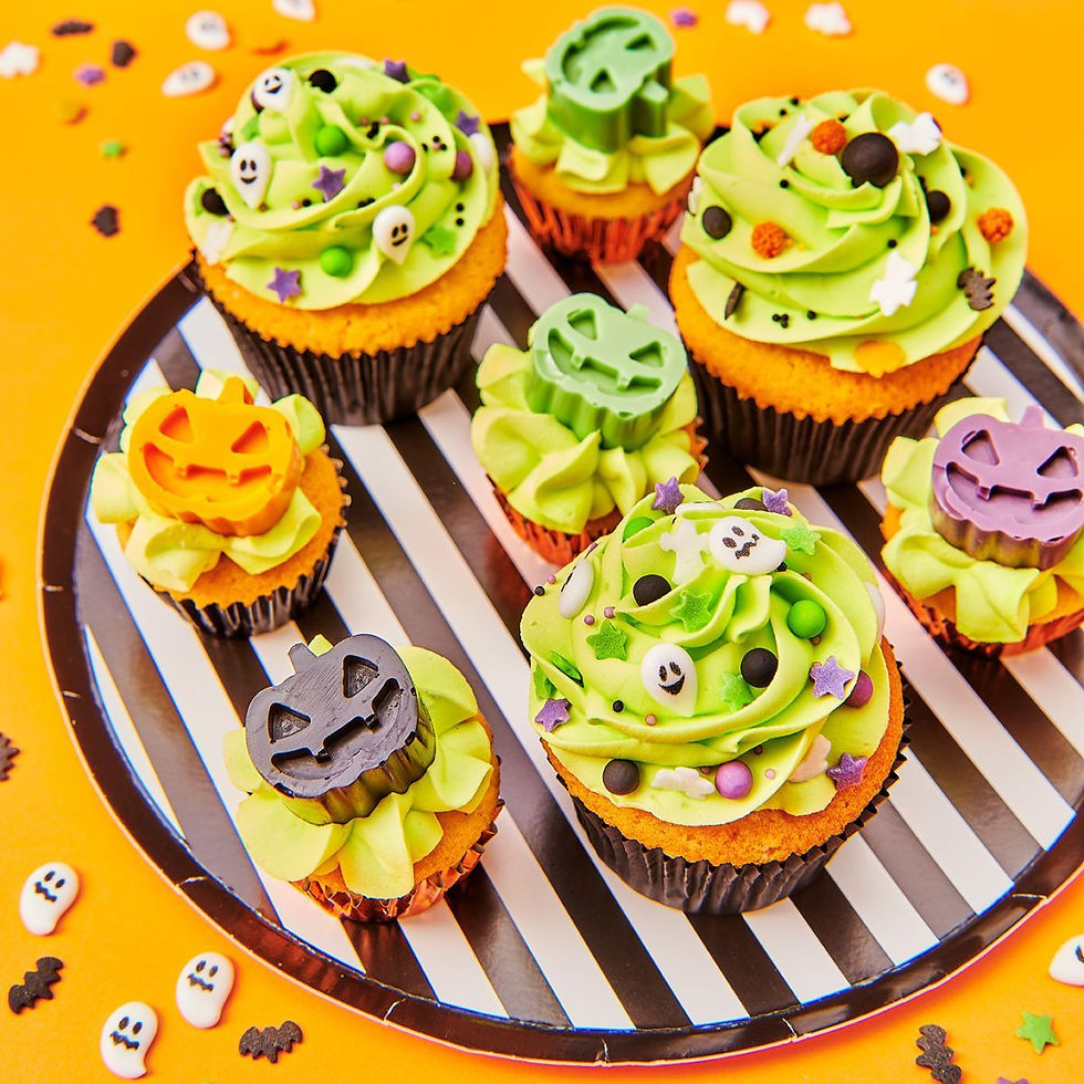 Miniature : Mélange de Sprinkles 4-Cell Halloween Hanté - Décoration Gâteaux, Cupcakes