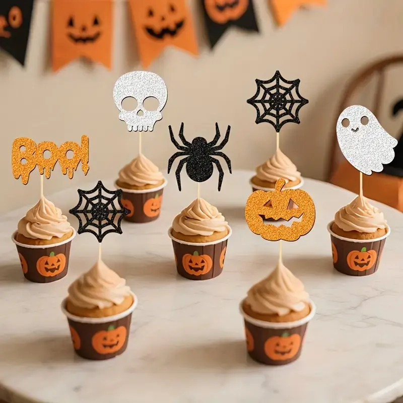 Miniature : 24 Pièces – Toppers Cupcakes Halloween