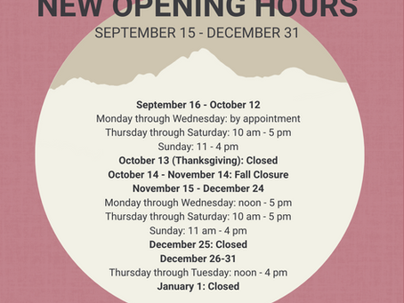 CHANGE IN OPENING HOURS