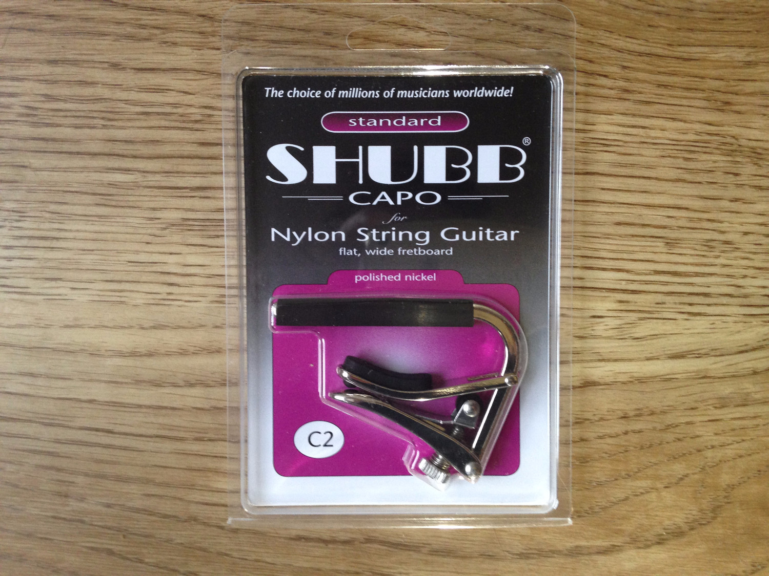 Shubb capo voor klassieke gitaar
