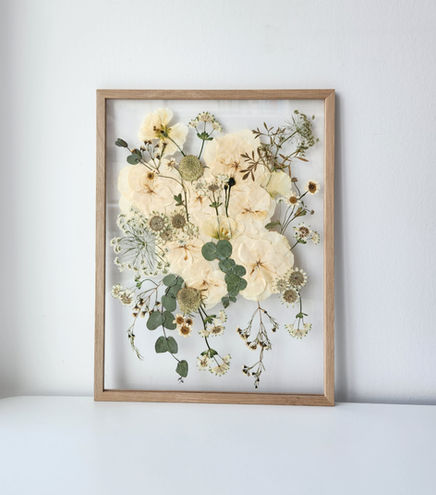 wedding keepsake, pressed wedding bouquet, pressed floral art