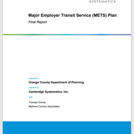 Major Employer Transit Service (METS) Plan