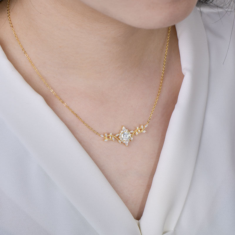 Thumbnail: LW Botanical Enchantment Moissanite Necklace