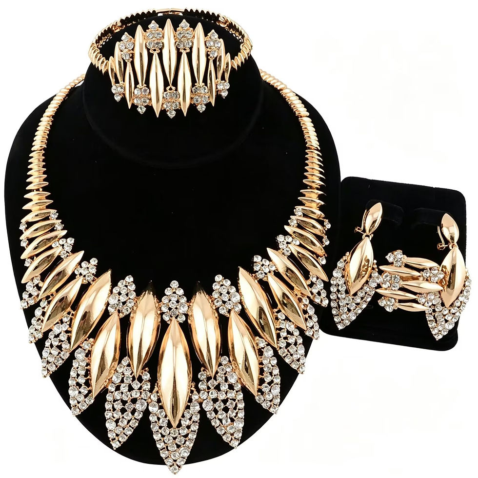Thumbnail: LW Classic Bridal Statement Set – Gold-Tone