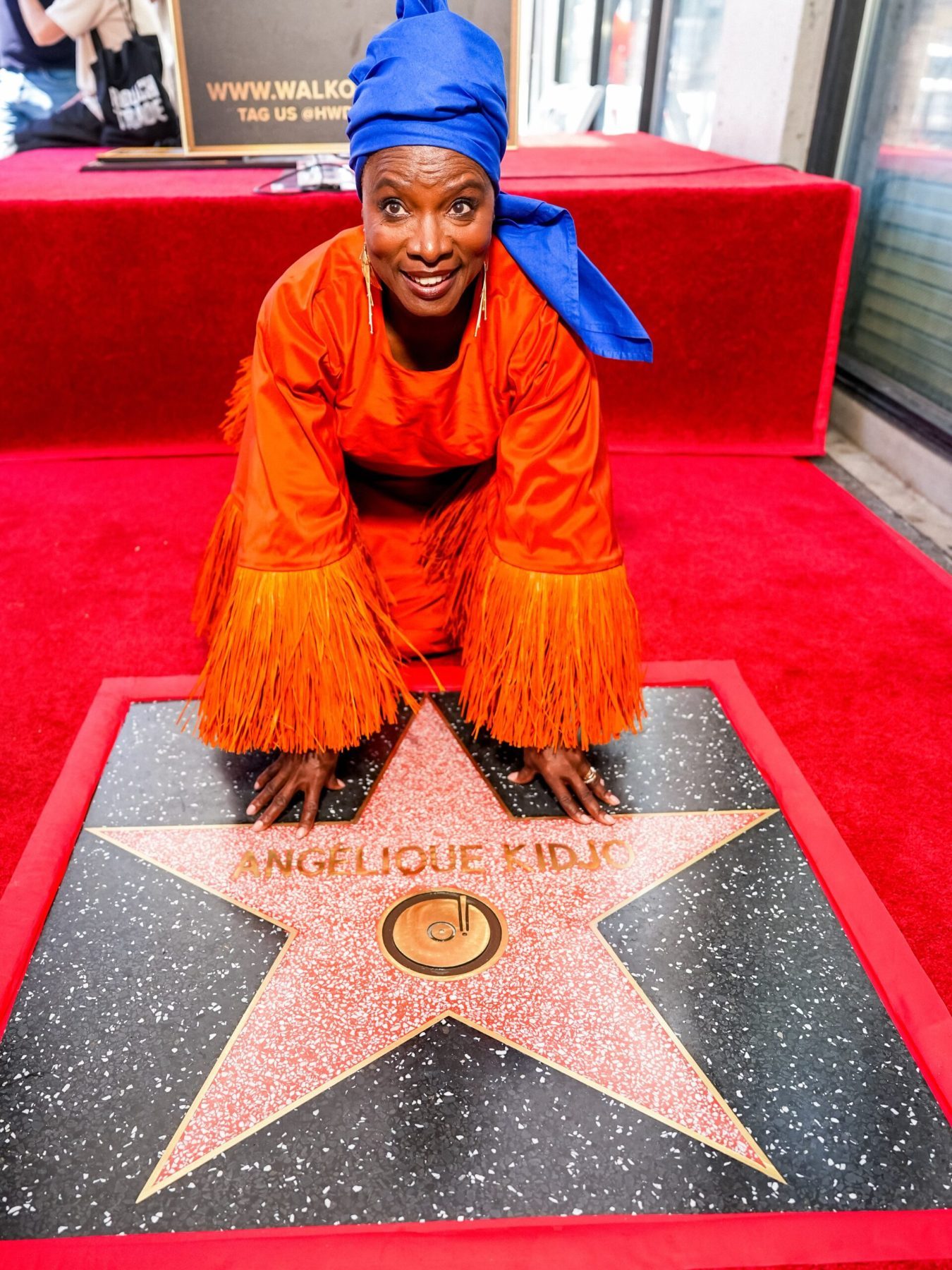 Angélique Kidjo with her Hollywood Walk of Fame star