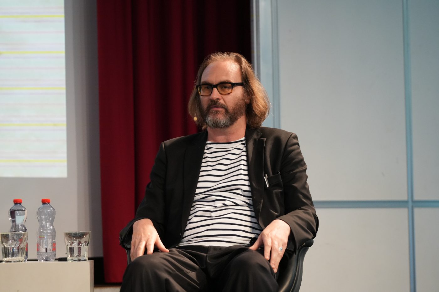 Dieter Roelstraete on stage during the panel talk