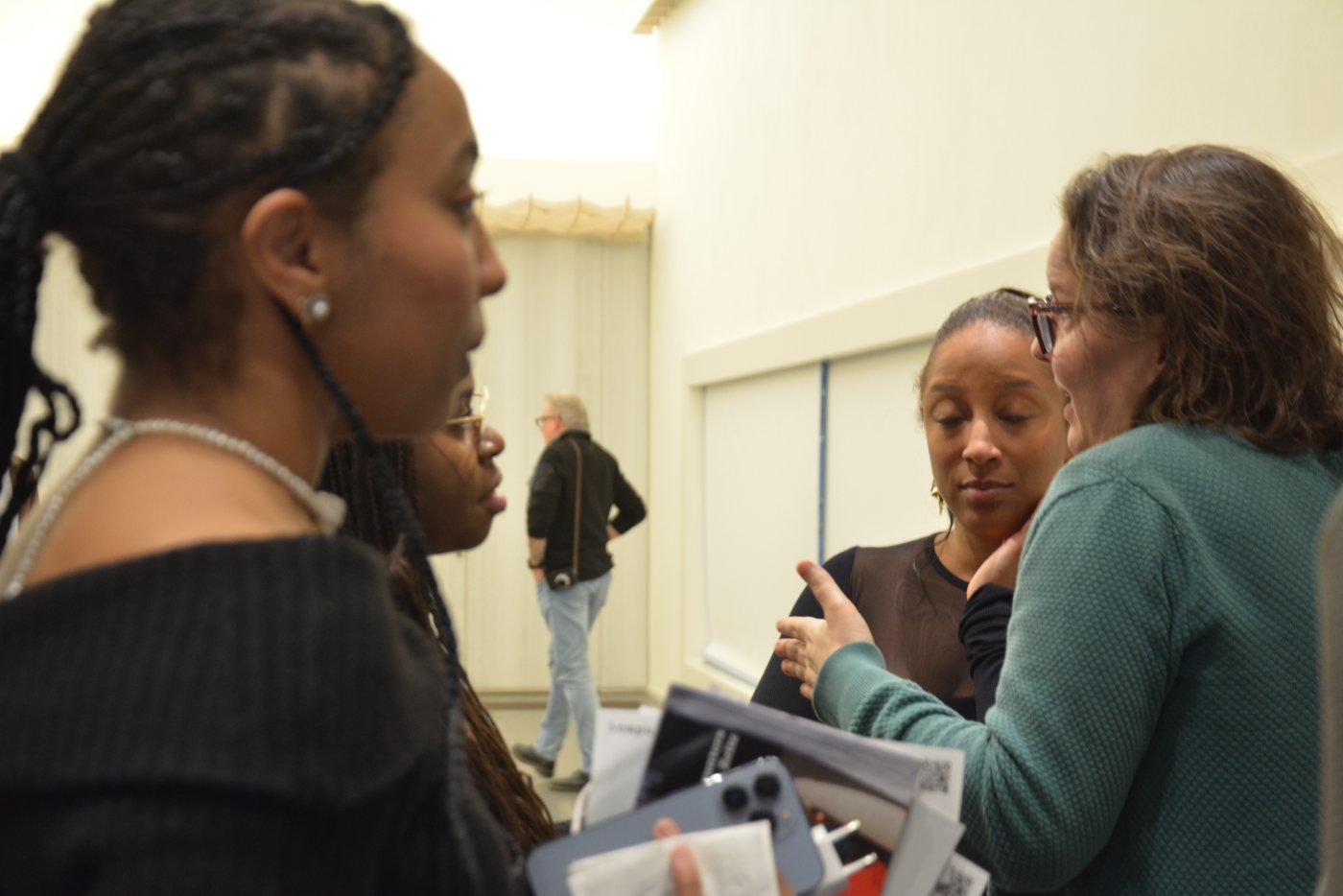 Two women in conversation