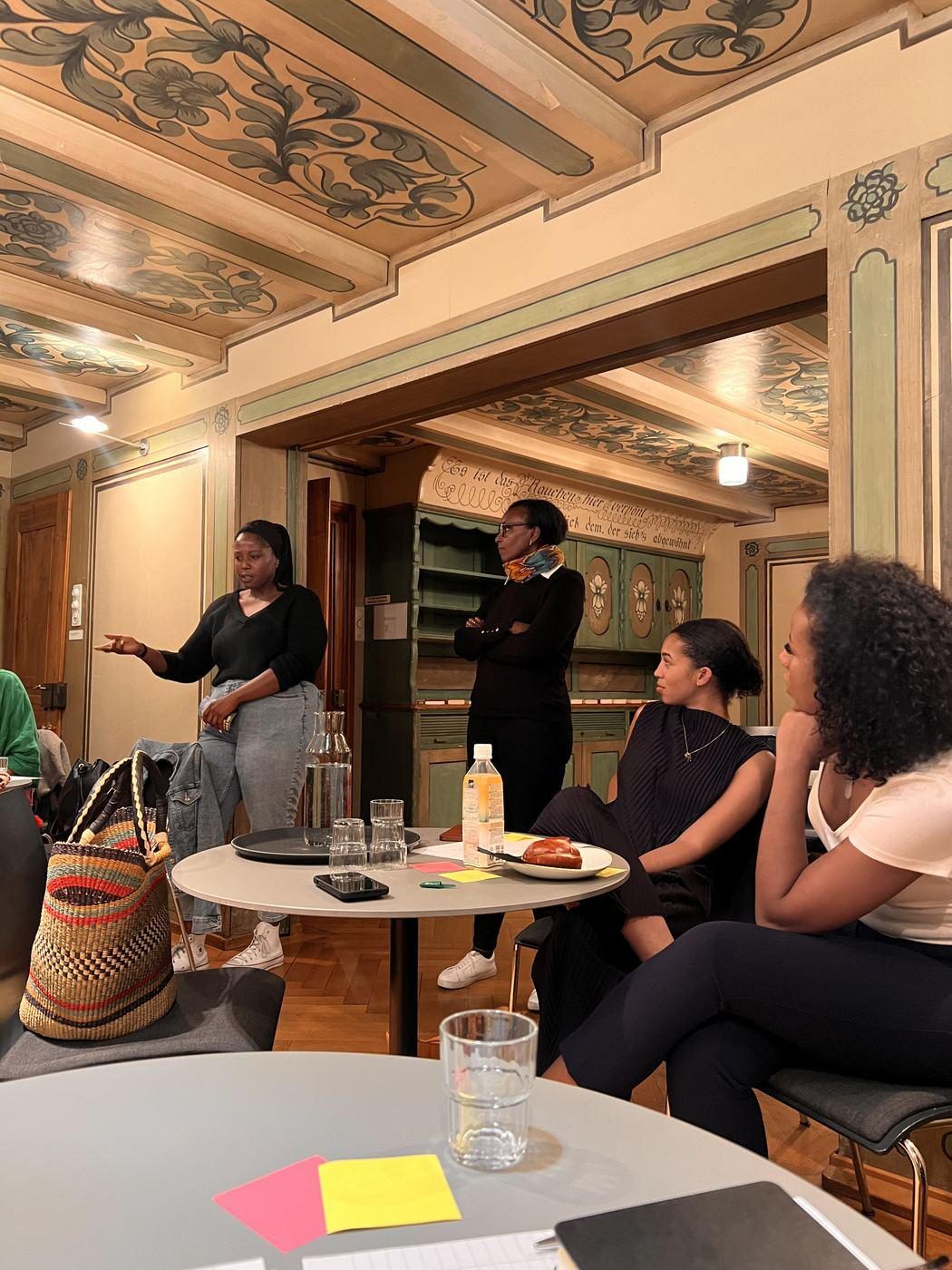 An AfroSwissters session beneath the painted ceilings of Karl der Grosse, Zürich