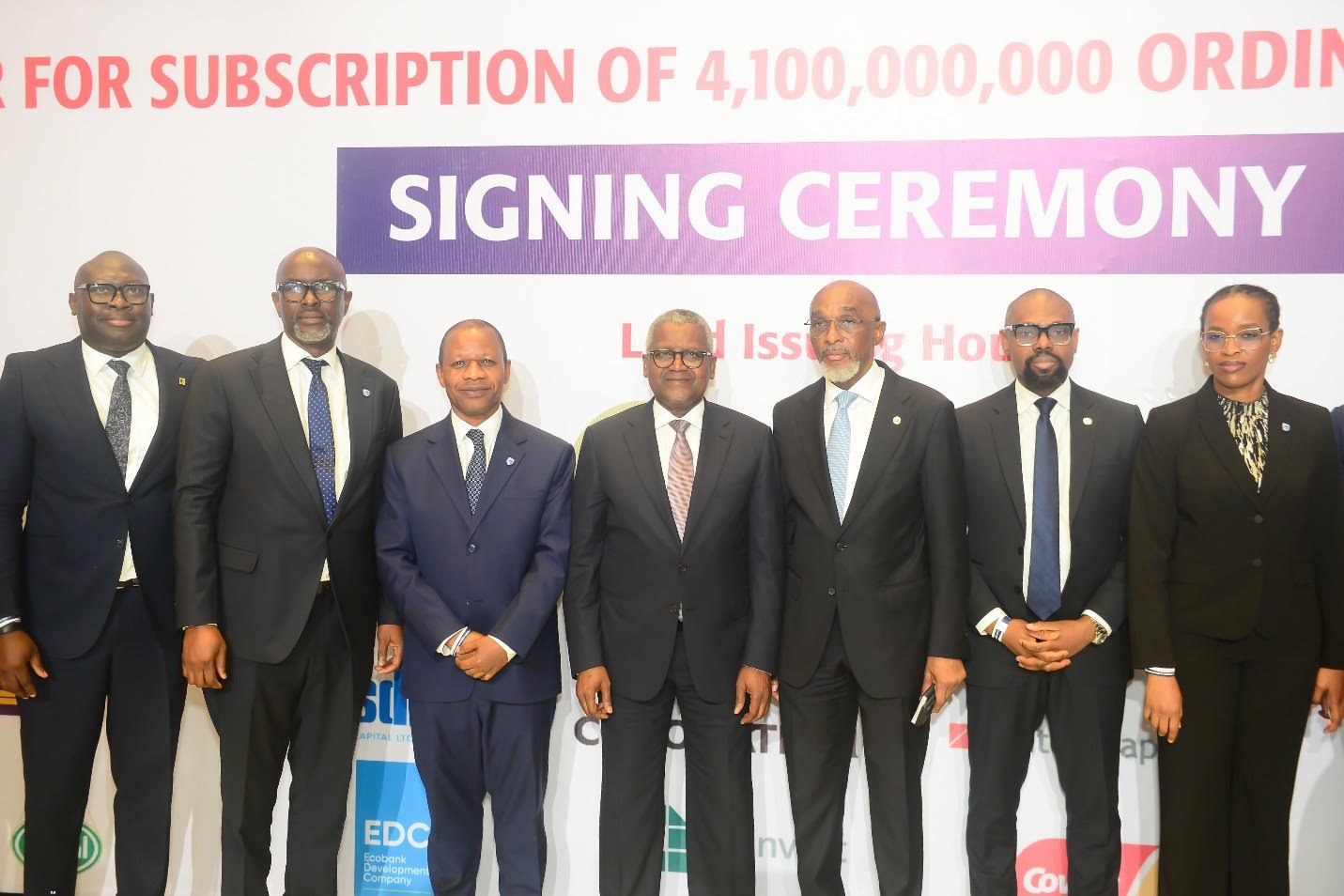 Signing ceremony for the offer of 4.1 billion ordinary shares