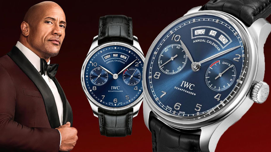 【《RED NOTICE》首映会「表」态惊艳:巨石哥与他的 IWC PORTUGIESER】