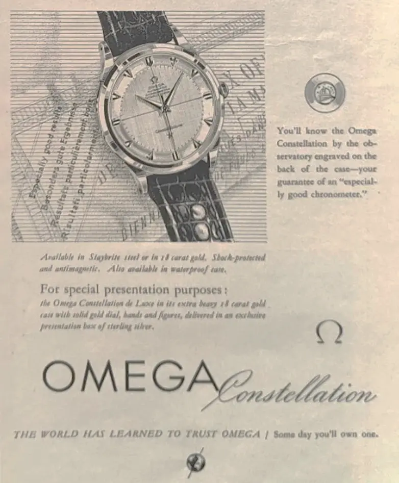 Publicité Omega Constellation