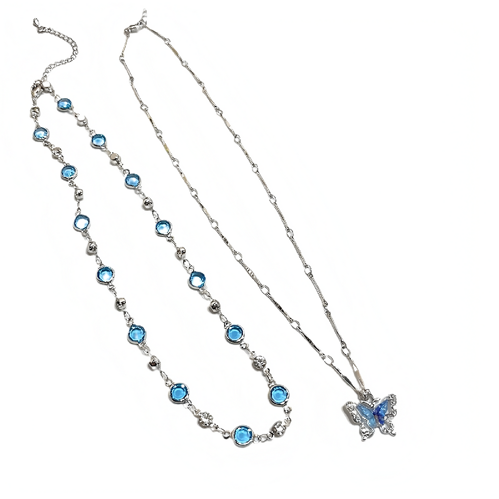 Thumbnail: Charming Butterfly Dual Necklace