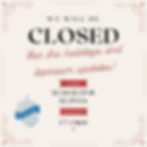 Holiday Hours Taproom