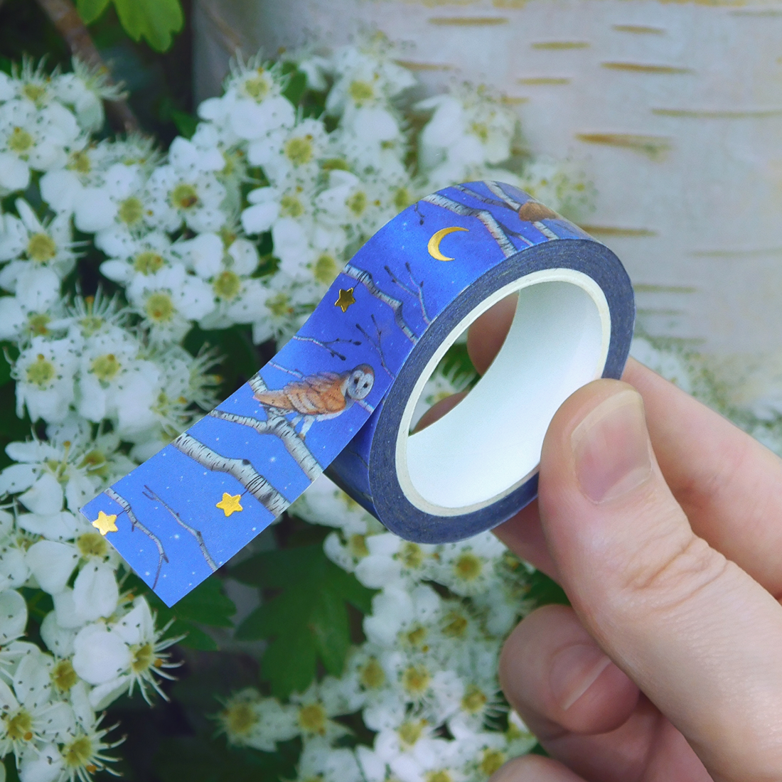 Night Owl - Gold Foil Washi Tape