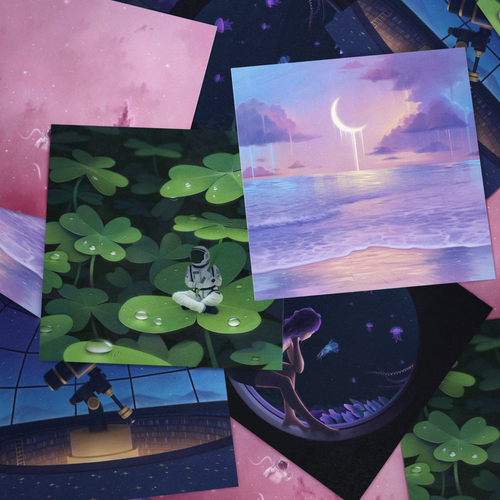 Mini Square Prints Series 1 CosmosKitty