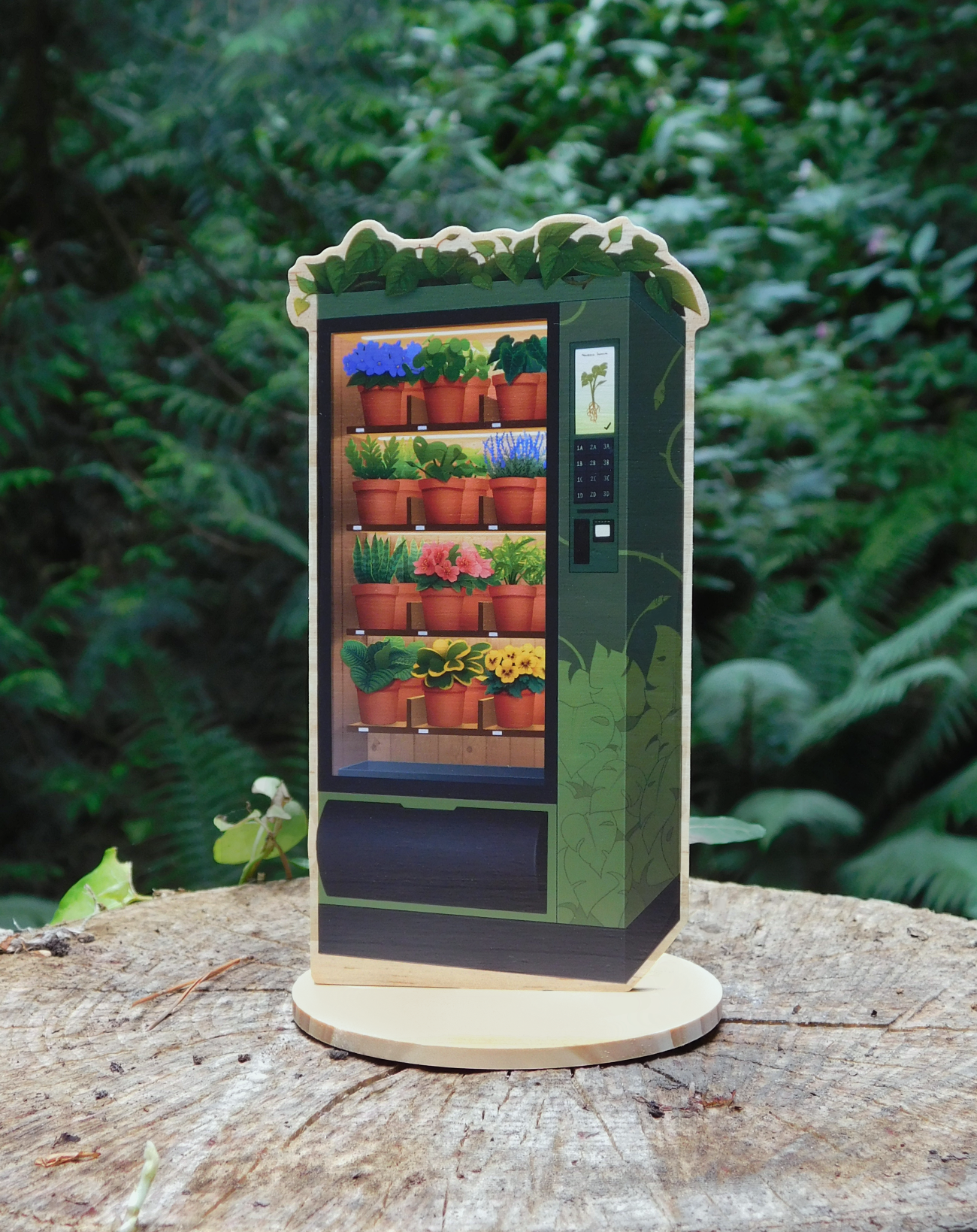 Plant Vending Machine - Wooden Standee