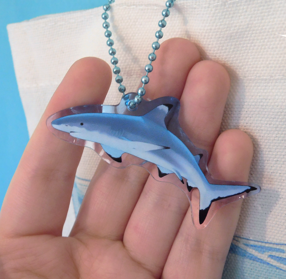 Thumbnail: Sea Symphony - Tote Bag With Acrylic Charm