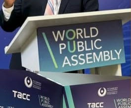 الجمعية العامة العالمية موسكو 20 21 سبتمبر 2025حسين حب الدين زمزمي ميكيف نبني تحالفا اعلاميا عالميا مستداما ملتزما بالقيم الانسانية