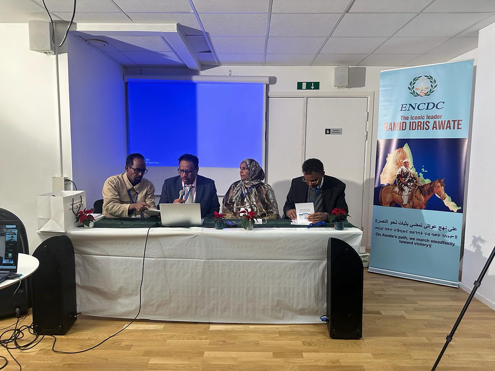 التقرير اليومي لأعمال المؤتمر الثالث للمجلس الوطني الإرتري للتغيير الديمقراطي في العاصمة السويدية استوكهولم