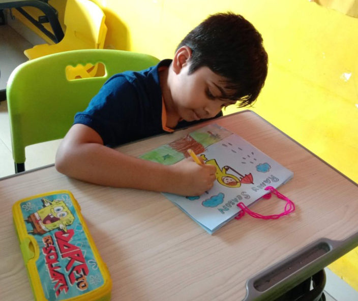 Students walking on campus