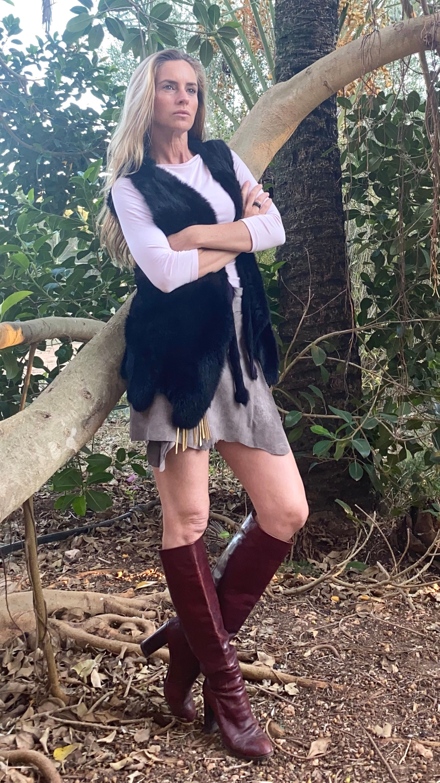 Reversible Rabbit Fur Vest Mallorca