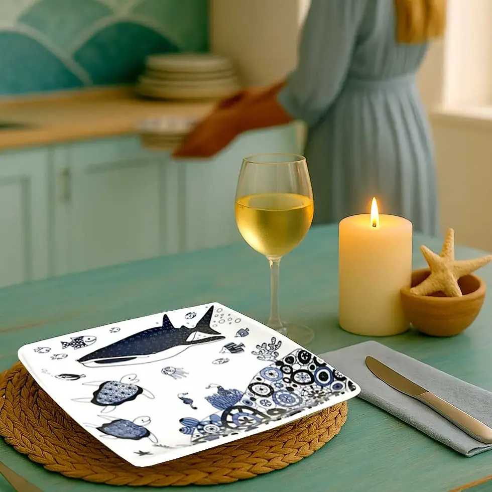 Thumbnail: Handmade Ceramic Kitchen Plate - Aesthetic Dinnerware for Home & Gifts