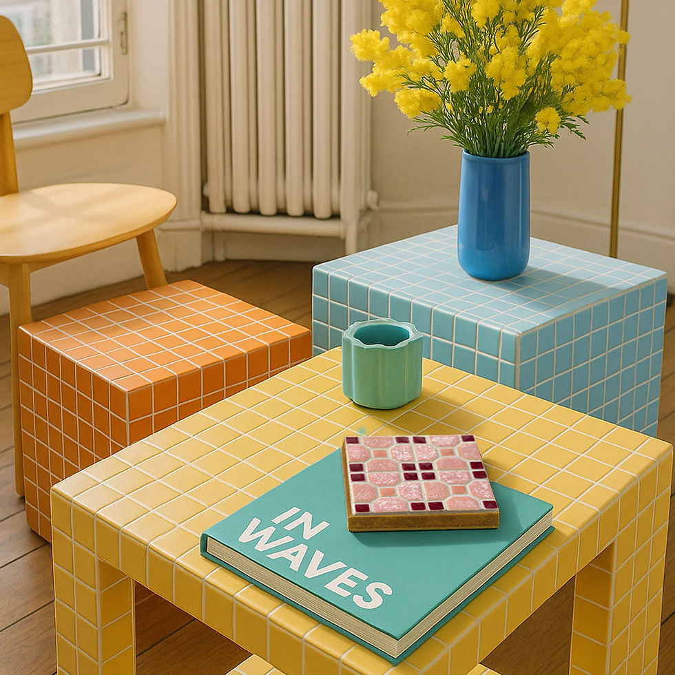 handmade mosaic tile coaster – boho decor gift