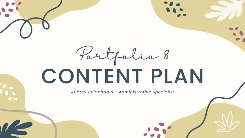 Social Media Content Plan