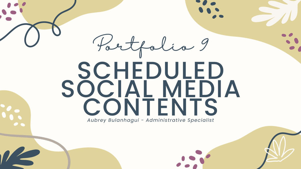 Scheduled Social Media Content