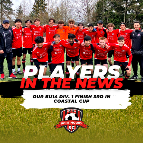 OUR BU14 DIV. 1 FINISH 3RD IN COASTAL CUP