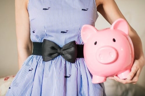 girl, piggybank, sing for money, allowance, raise, want more