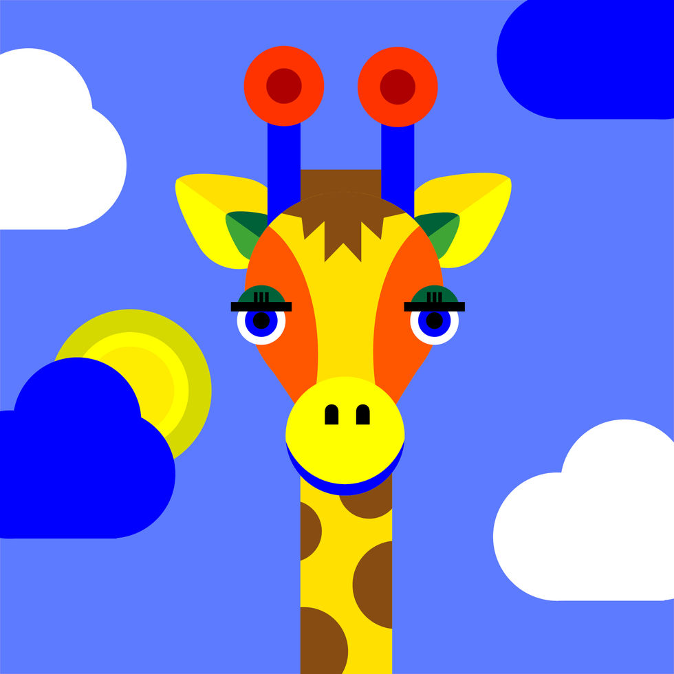 animals, illustration, geometric, digital, vector