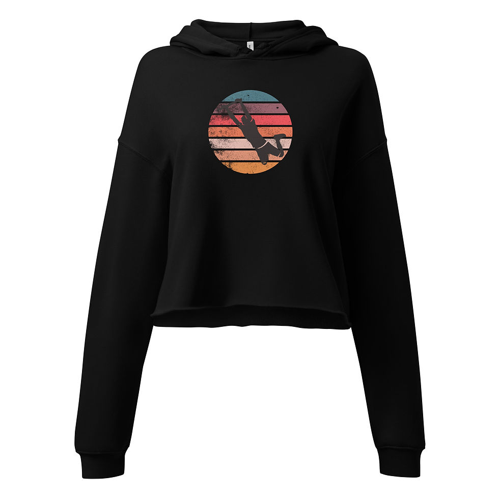 Thumbnail: Sunset Ninja Women's Crop Hoodie