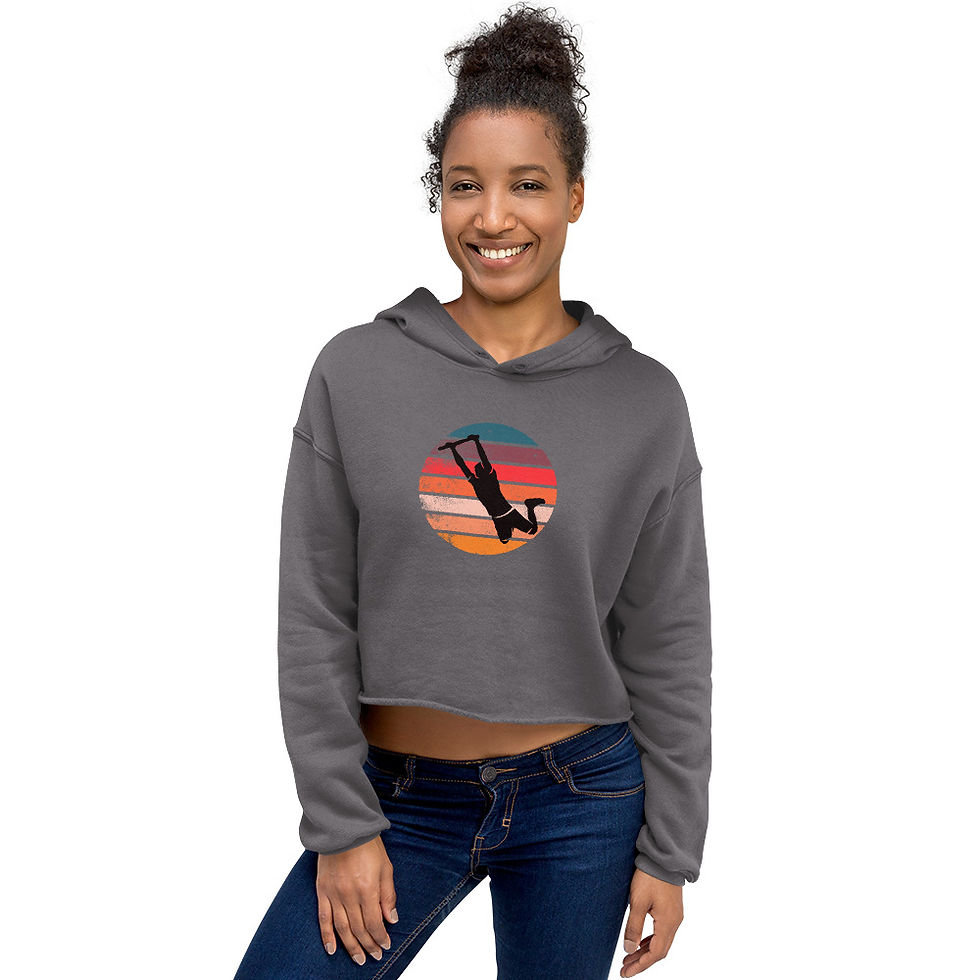 Thumbnail: Sunset Ninja Women's Crop Hoodie