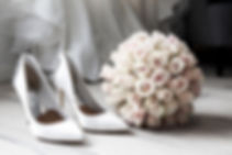 Bride's Shoes and Flowers