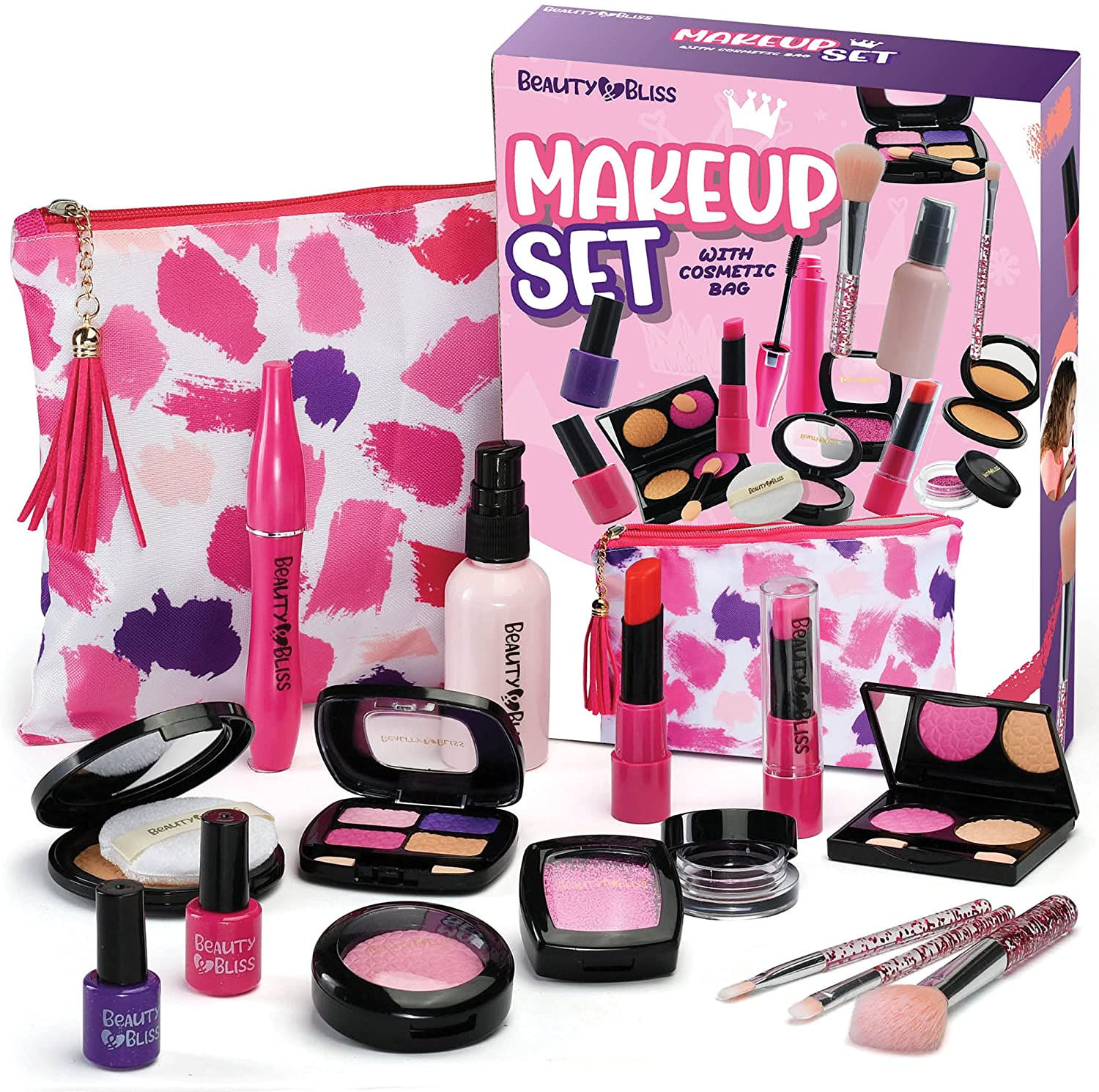 Girls Pretend Makeup Set - 17 pieces
