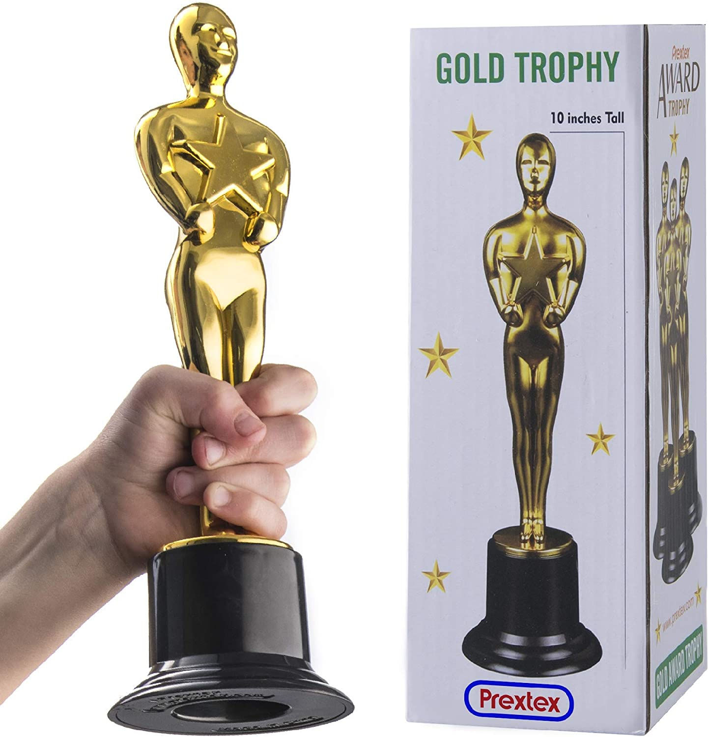 Prextex 10-Inch Gold Award Trophy for Trophy Awards