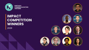 A grid of the 10 winners photos with the KCV logo and the title "IMPACT COMPETITION WINNERS 2026"