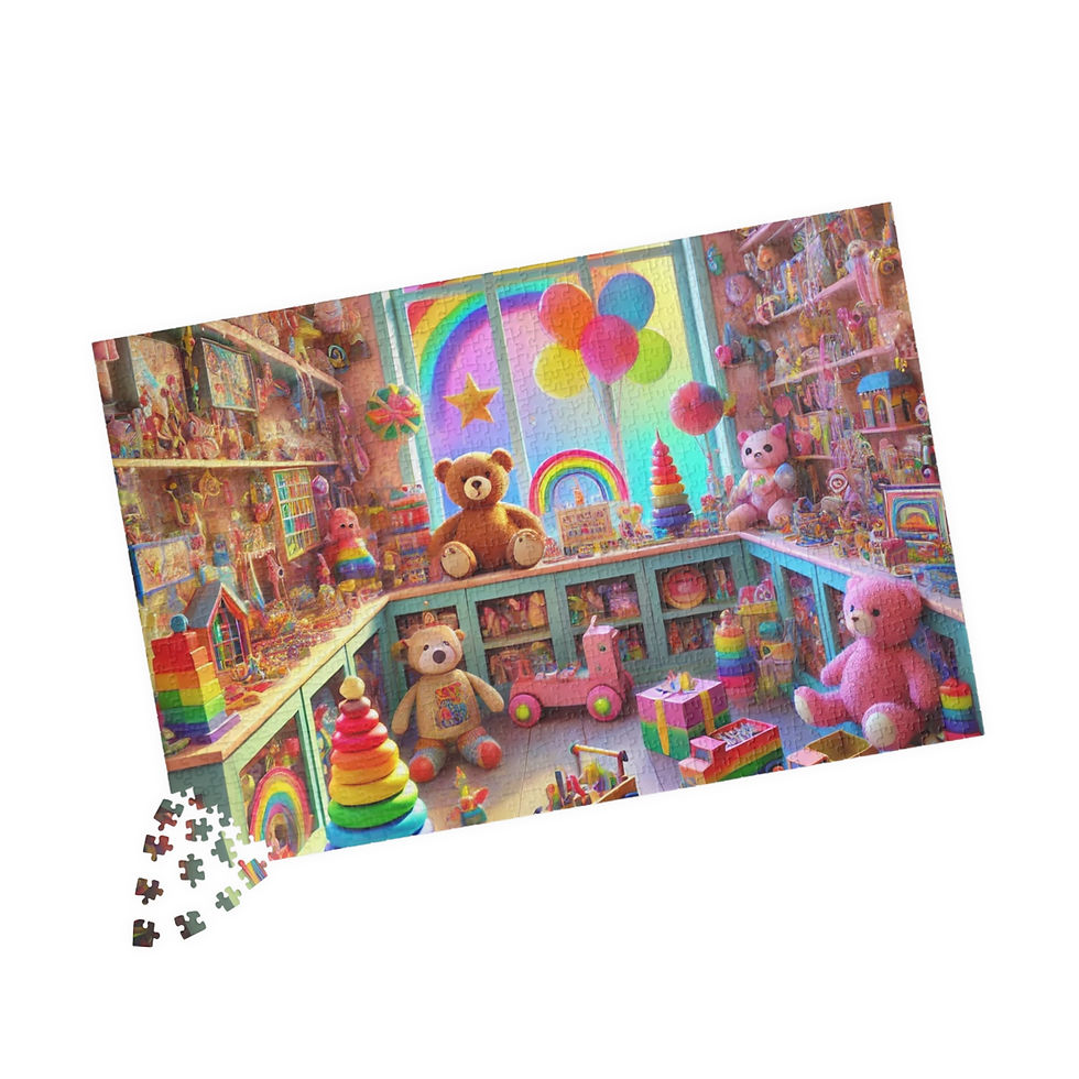 Thumbnail: Toy Shop Rainbow Jigsaw Puzzle — Colorful Retro Toy Room Puzzle