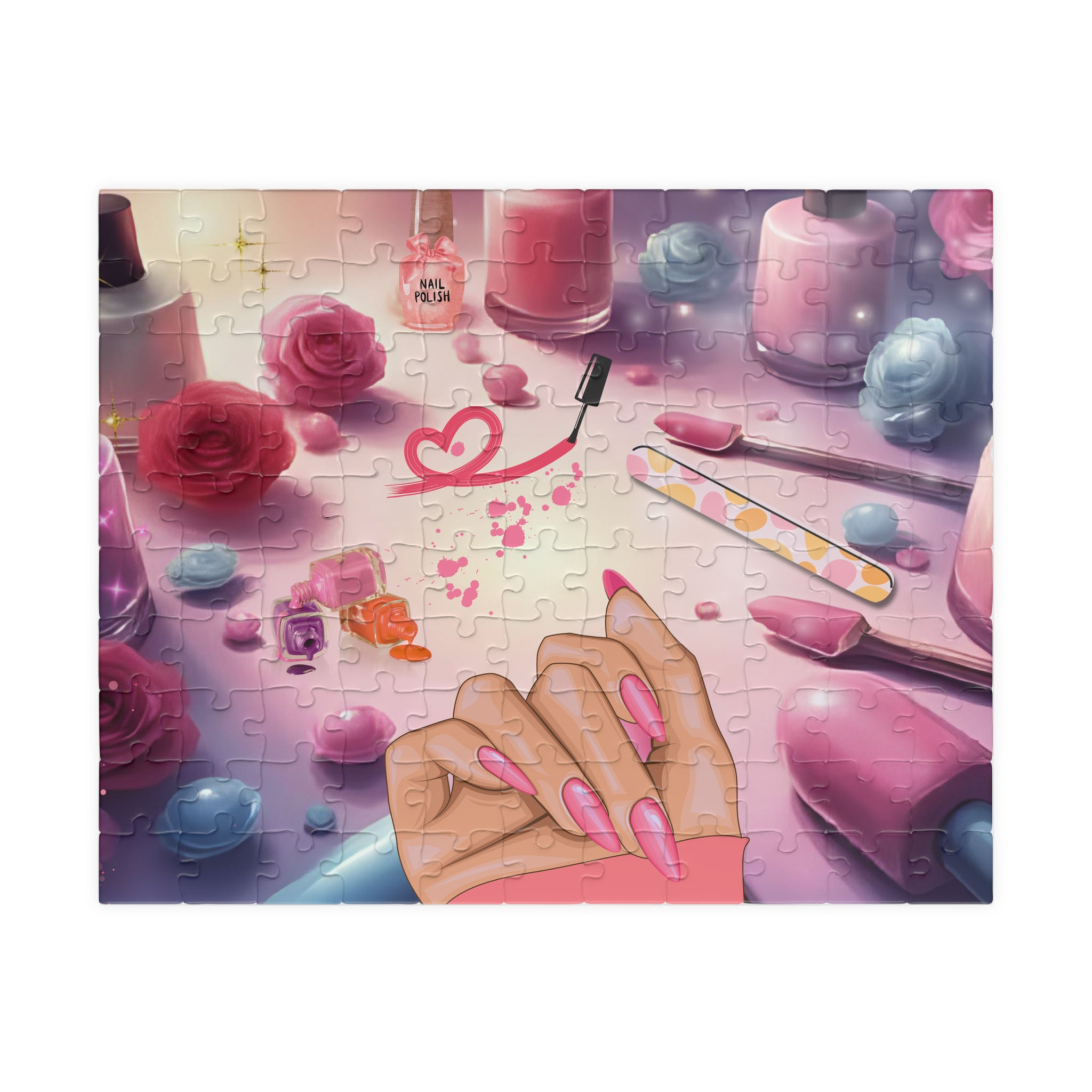 Manicure Nail Art Puzzle — 500/1,000-Piece Nail Salon Jigsaw