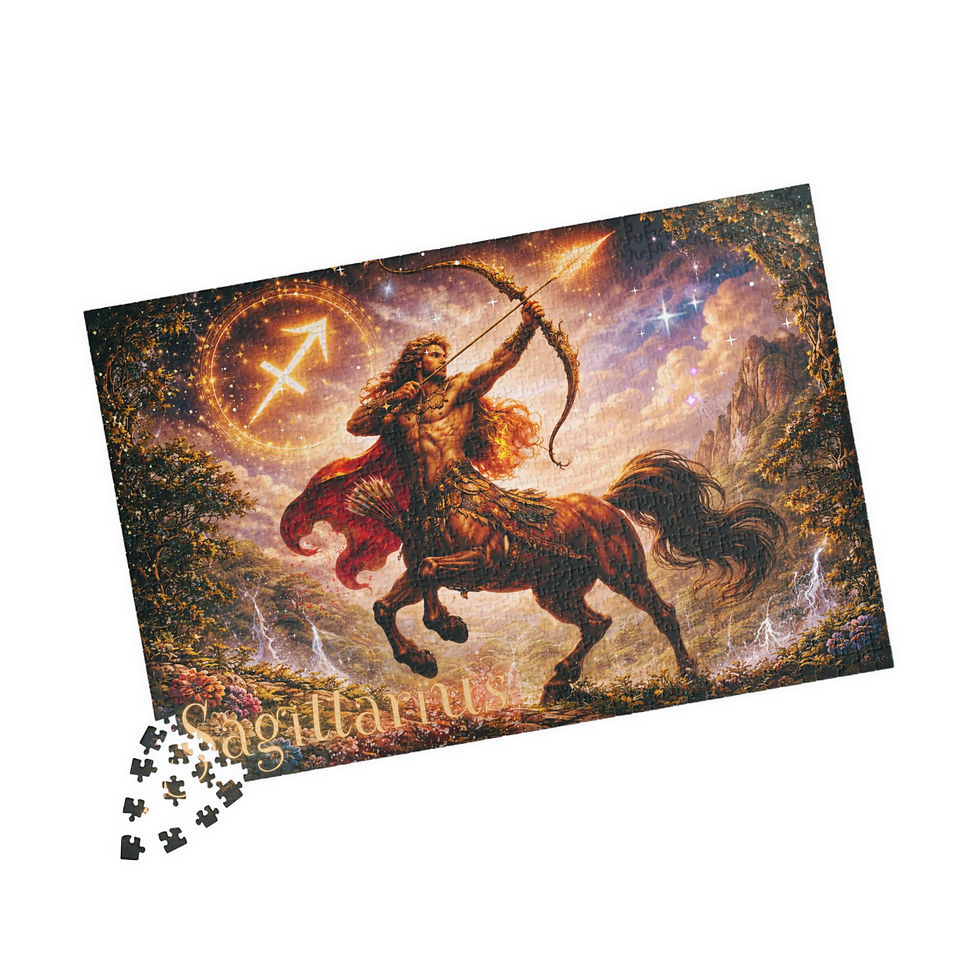 Thumbnail: Sagittarius Zodiac Jigsaw Puzzle – The Celestial Archer Mythic Art